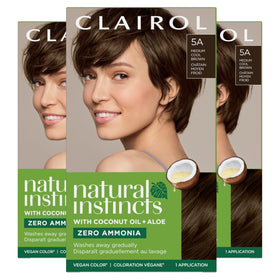 Clairol Natural Instincts 5A Medium Cool Brown hair dye front view