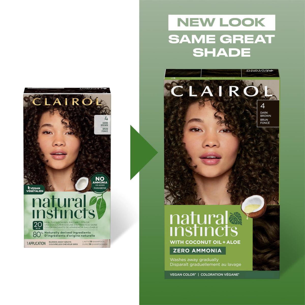 Clairol Natural Instincts 5C Medium Brown packaging side view