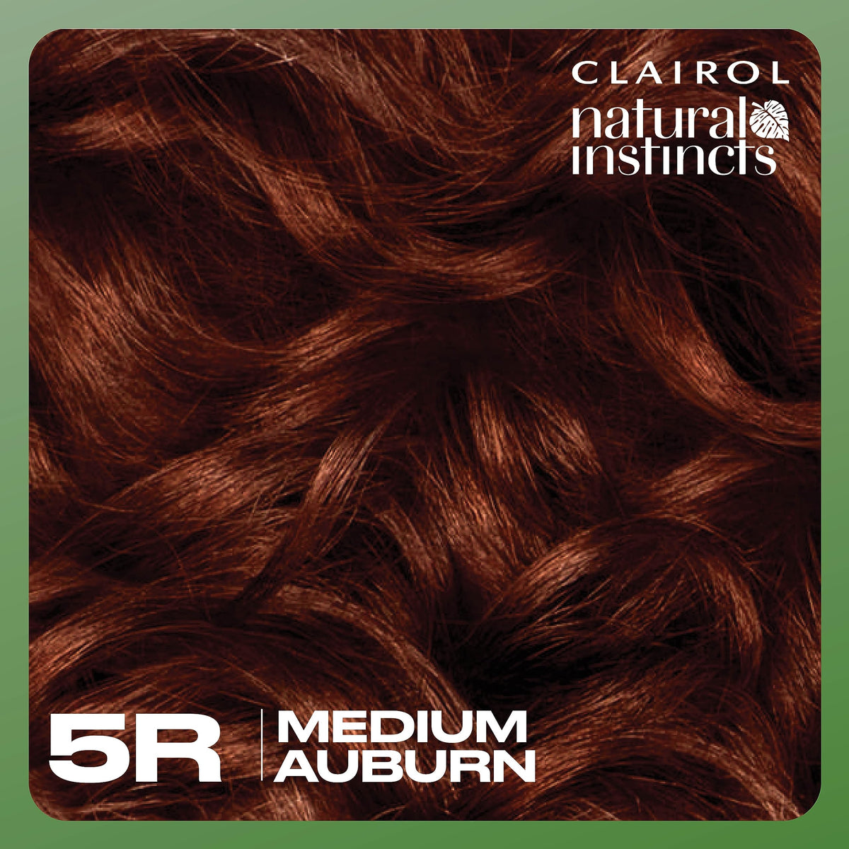 Clairol Natural Instincts 5R Medium Auburn shade swatch