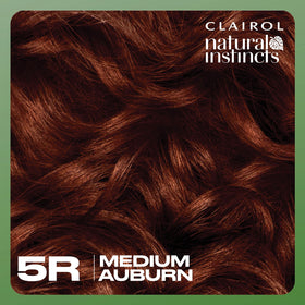 Clairol Natural Instincts 5R Medium Auburn shade swatch