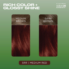 Clairol Natural Instincts 5RR Medium Red hair dye activator bottle