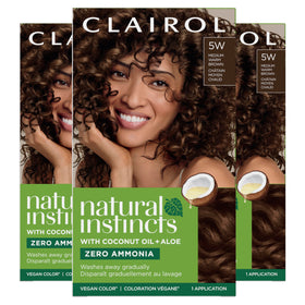 Clairol Natural Instincts 5W Medium Warm Brown hair dye front view