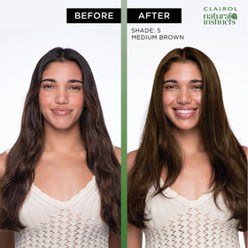 Clairol Natural Instincts 5W Medium Warm Brown hair dye packaging