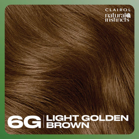Clairol Natural Instincts 6G Light Golden Brown hair dye on hair