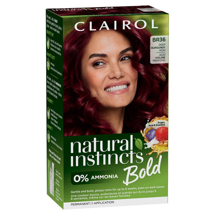 Clairol Natural Instincts Bold Hair Dye Deep Burgundy Acai front view