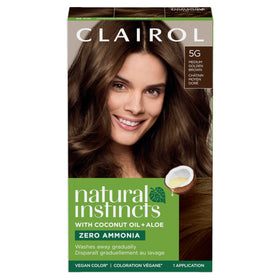 Clairol Natural Instincts Demi-Permanent Hair Dye 5G Medium Golden Brown front view