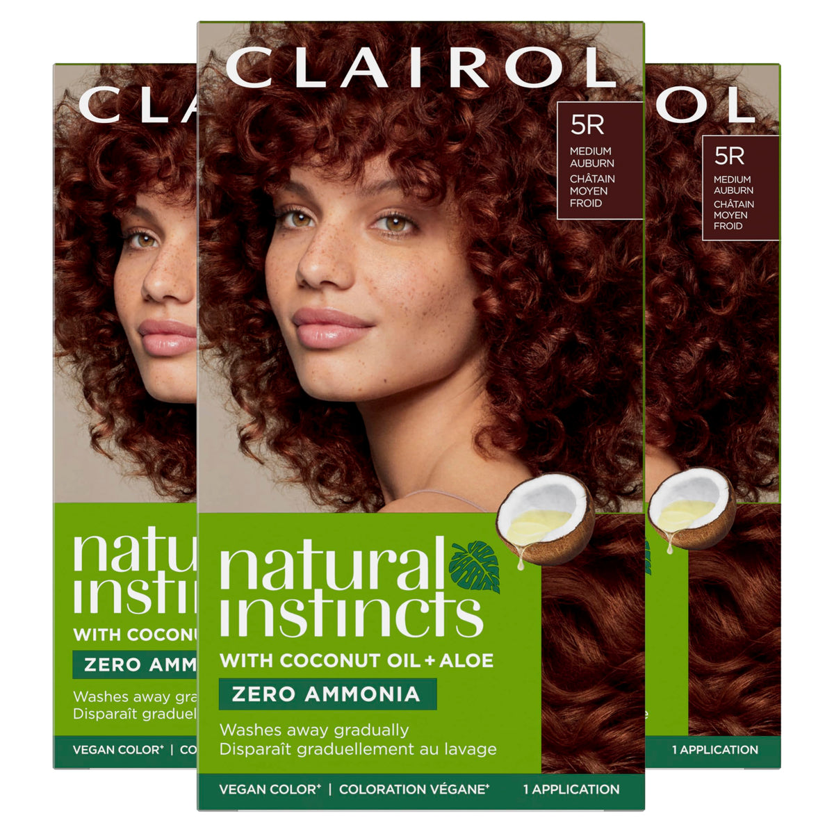 Clairol Natural Instincts Demi-Permanent Hair Dye 5R Medium Auburn front view