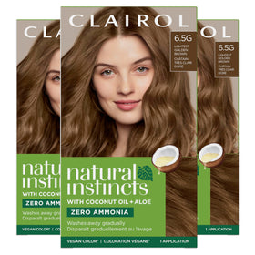 Clairol Natural Instincts Demi-Permanent Hair Dye 6.5G Lightest Golden Brown front view