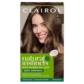 Clairol Natural Instincts Demi-Permanent Hair Dye 6 Light Brown front view
