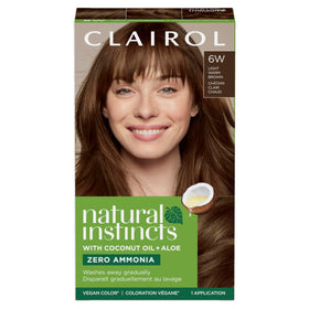 Clairol Natural Instincts Demi-Permanent Hair Dye 6W Light Warm Brown packaging front view
