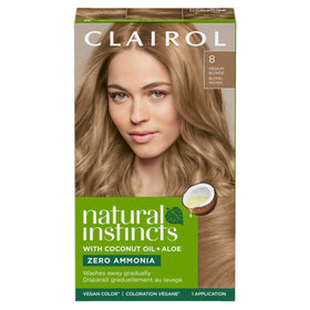 Clairol Natural Instincts Demi-Permanent Hair Dye 8 Medium Blonde front view