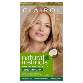 Clairol Natural Instincts Demi-Permanent Hair Dye 9 Light Blonde packaging front view
