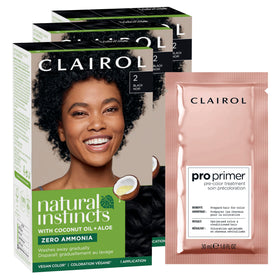 Clairol Natural Instincts Hair Dye 2 Black 3 Pack front view
