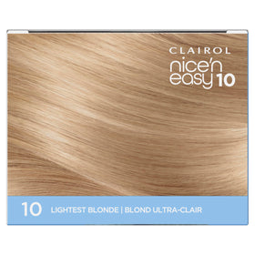 Clairol Nice'N Easy 10 hair dye glossy finish on hair