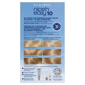 Clairol Nice'N Easy 10 Lightest Blonde hair dye application comb