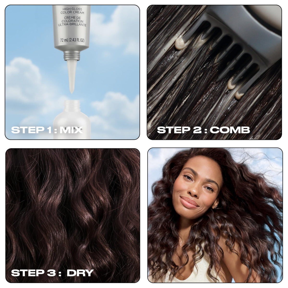 Clairol Nice'N Easy 10 Permanent Hair Dye 5A Medium Ash Brown application process