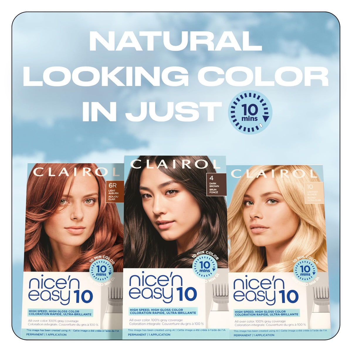 Clairol Nice'N Easy 10 Permanent Hair Dye 5A Medium Ash Brown colour swatch