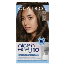 Clairol Nice'N Easy 10 Permanent Hair Dye 5G Medium Golden Brown packaging front view