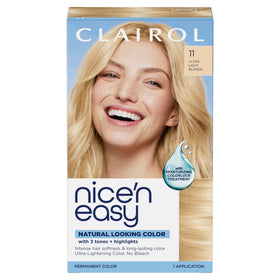 Clairol Nice'n Easy 11 Ultra Light Blonde hair dye box front view