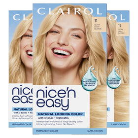 Clairol Nice'n Easy 11 Ultra Light Blonde hair dye pack front view