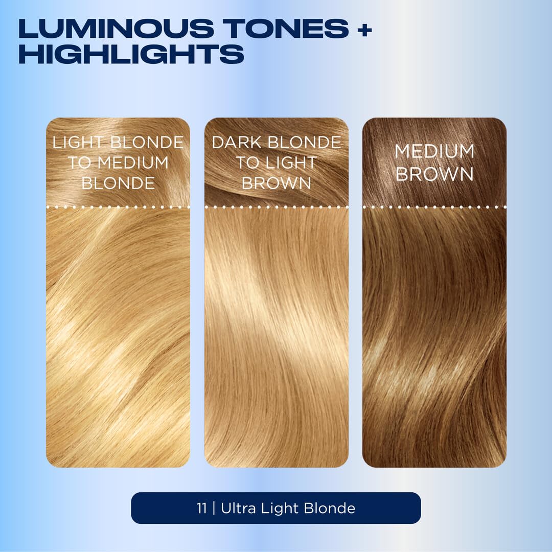 Clairol Nice'n Easy 11 Ultra Light Blonde hair dye packaging details