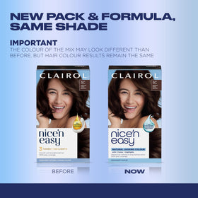 Clairol Nice'n Easy 5C hair dye application kit contents