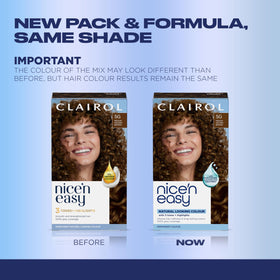 Clairol Nice'n Easy 5CB hair dye application kit contents