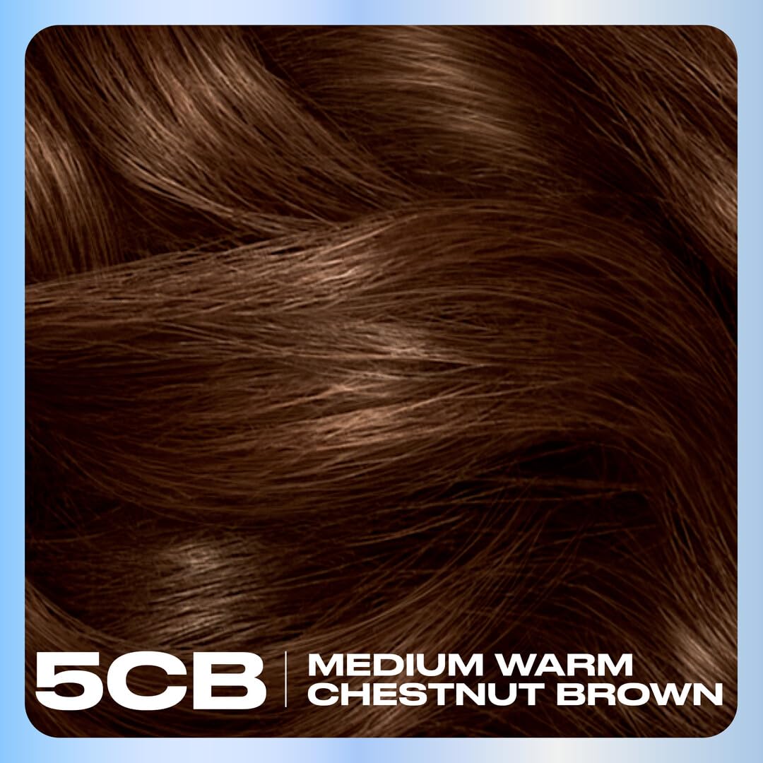Clairol Nice'n Easy 5CB hair dye tube close-up