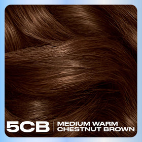 Clairol Nice'n Easy 5CB hair dye tube close-up