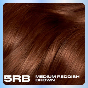 Clairol Nice'n Easy 5RB hair dye swatch on hair