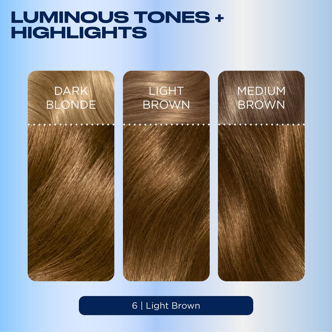 Clairol Nice'n Easy 6 Light Brown hair dye with Revitashine
