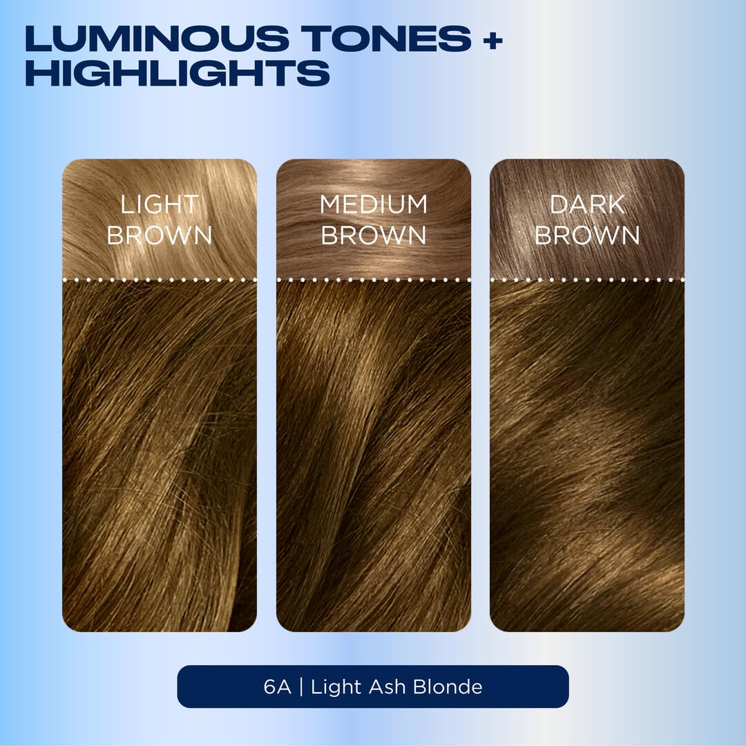 Clairol Nice'n Easy 6A Light Ash Brown hair dye application process