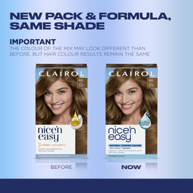 Clairol Nice'n Easy 6G Light Golden Brown colour cream and activator
