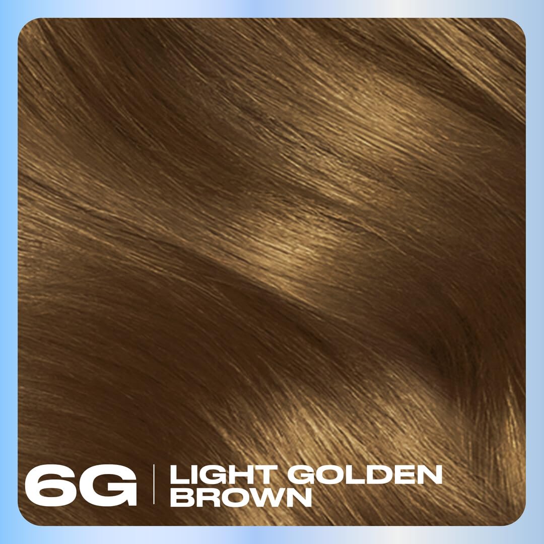 Clairol Nice'n Easy 6G Light Golden Brown gloves and instruction leaflet