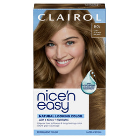 Clairol Nice'n Easy 6G Light Golden Brown hair dye packaging front view