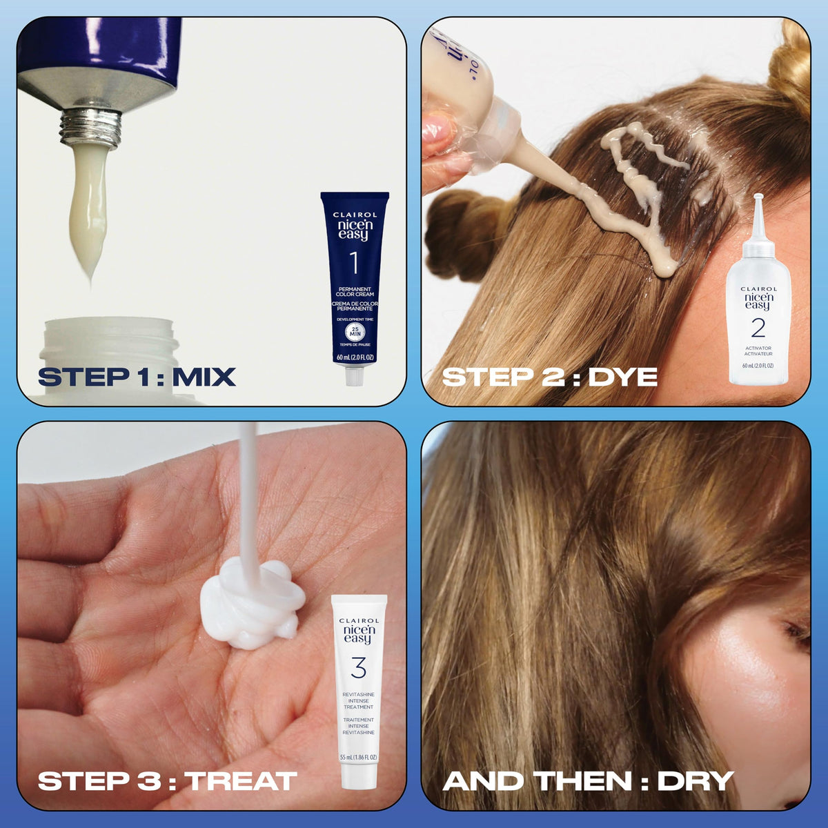 Clairol Nice'n Easy 6R Light Auburn application instructions