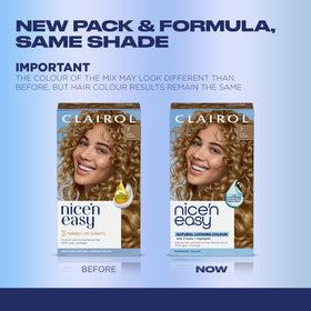 Clairol Nice'n Easy 7 Dark Blonde hair dye application kit contents