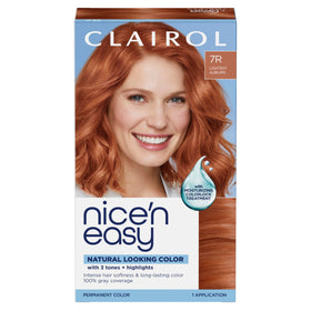 Clairol Nice'n Easy 7R Lighest Auburn hair dye box front view