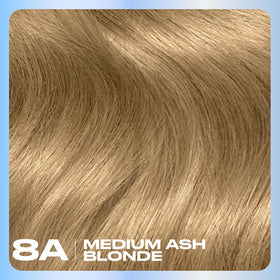 Clairol Nice'n Easy 8A Medium Ash Blonde hair dye swatch