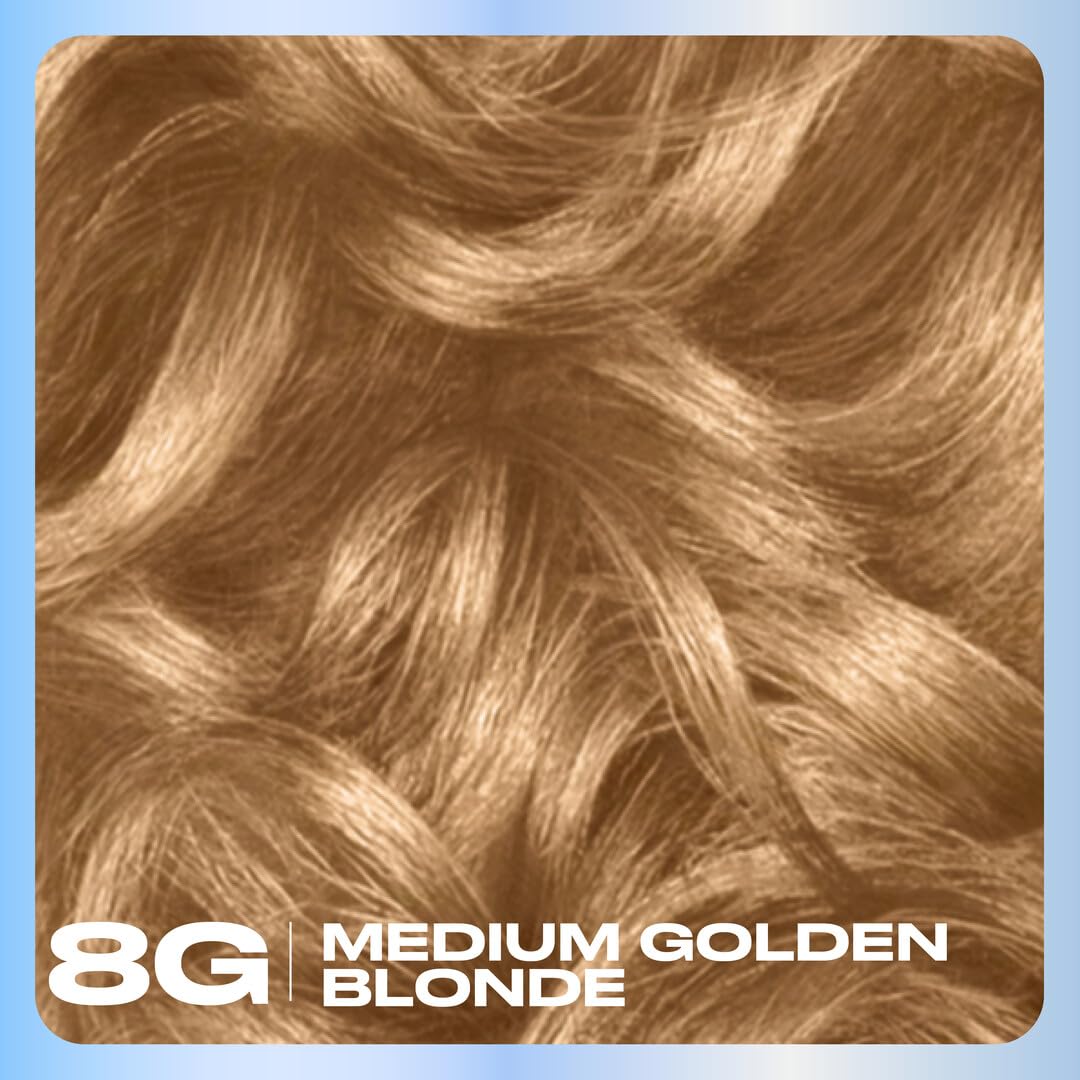 Clairol Nice'n Easy 8G Medium Golden Blonde colour cream close-up