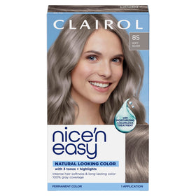 Clairol Nice'n Easy 8S Soft Silver hair dye packaging front view