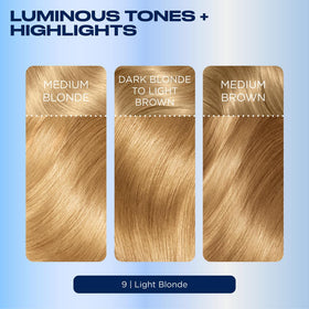 Clairol Nice'n Easy 9 Light Blonde gloves and instruction leaflet