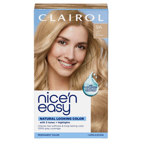Clairol Nice'n Easy Permanent Hair Dye 9A Light Ash Blonde front view