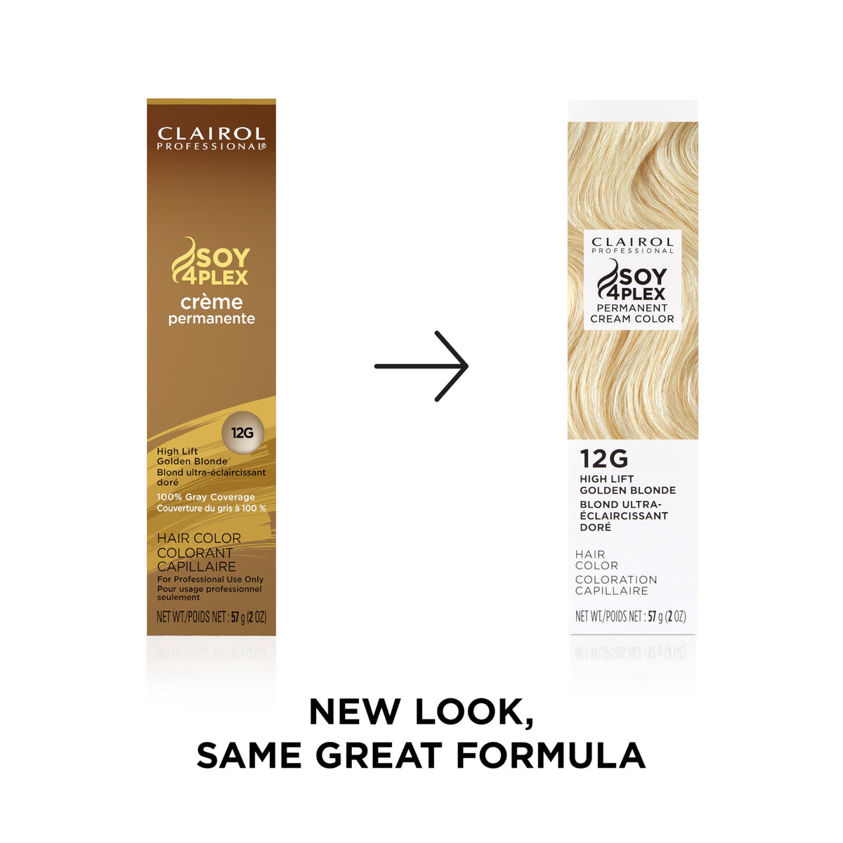 Clairol Professional hair color packaging side view