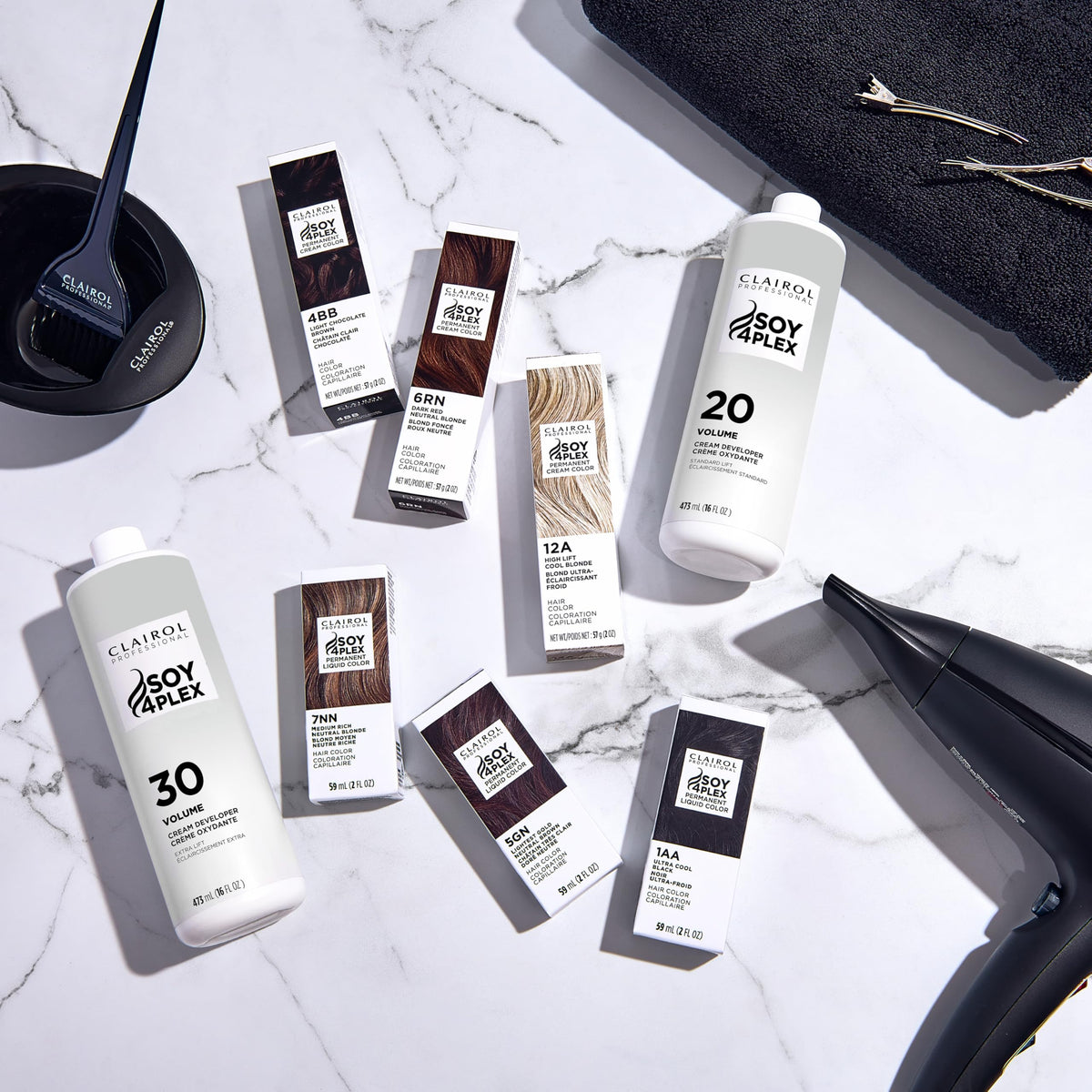 Clairol Professional hair color results on hair