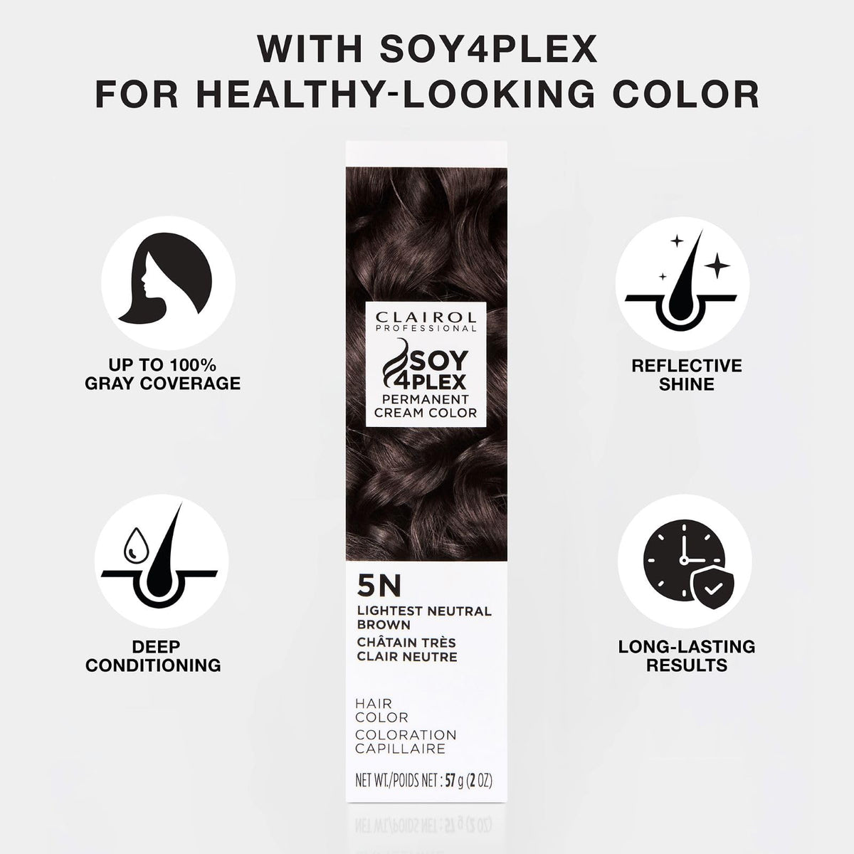 Clairol Professional Permanent Cream Hair Color 70g shades display