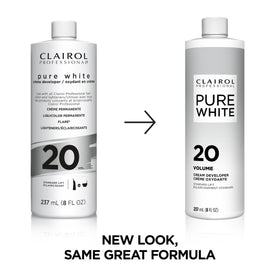 Clairol Professional Pure White Developer bottle side view