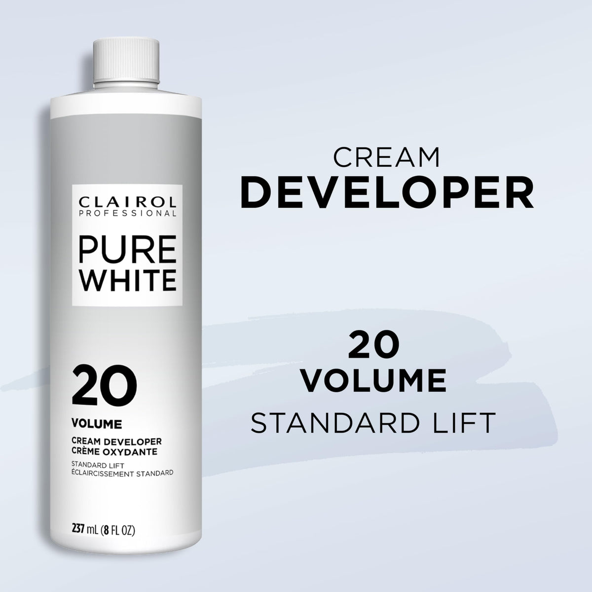 Clairol Professional Pure White Developer usage in a salon setting