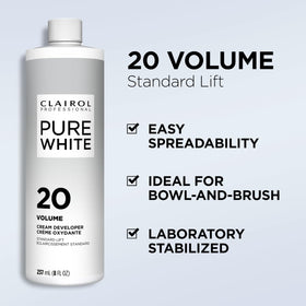 Clairol Professional Pure White Developer with application tools