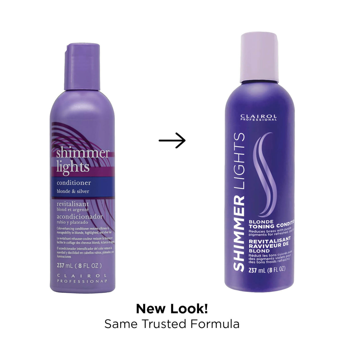 Clairol Professional Shimmer Lights Purple Conditioner 8 fl oz back view